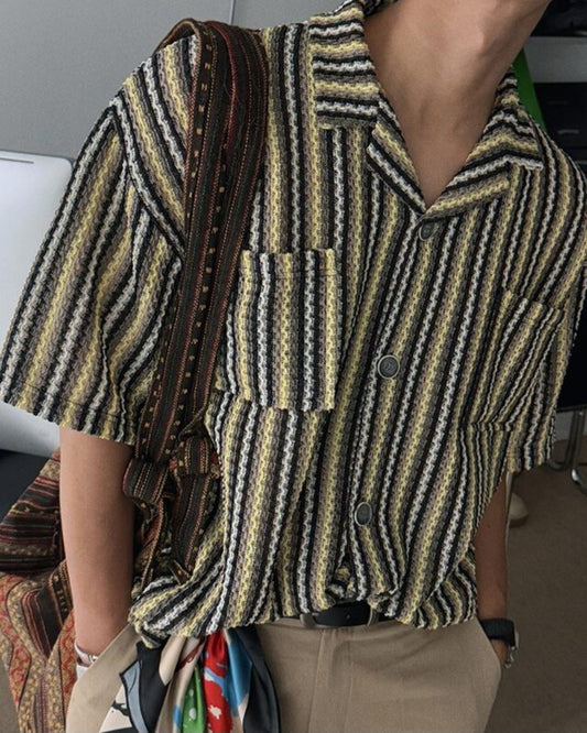 Lagoon Wave Crochet Shirt