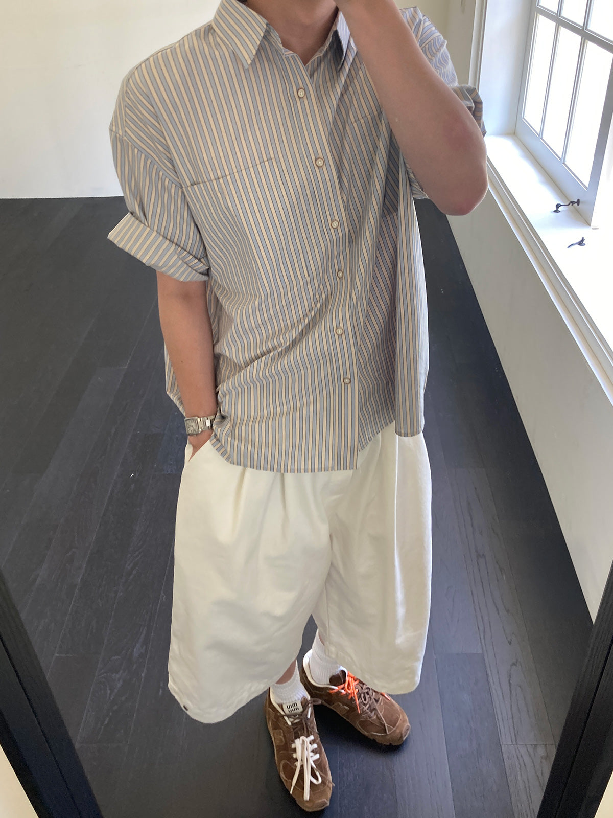 Coastal Stripe Half Shirt