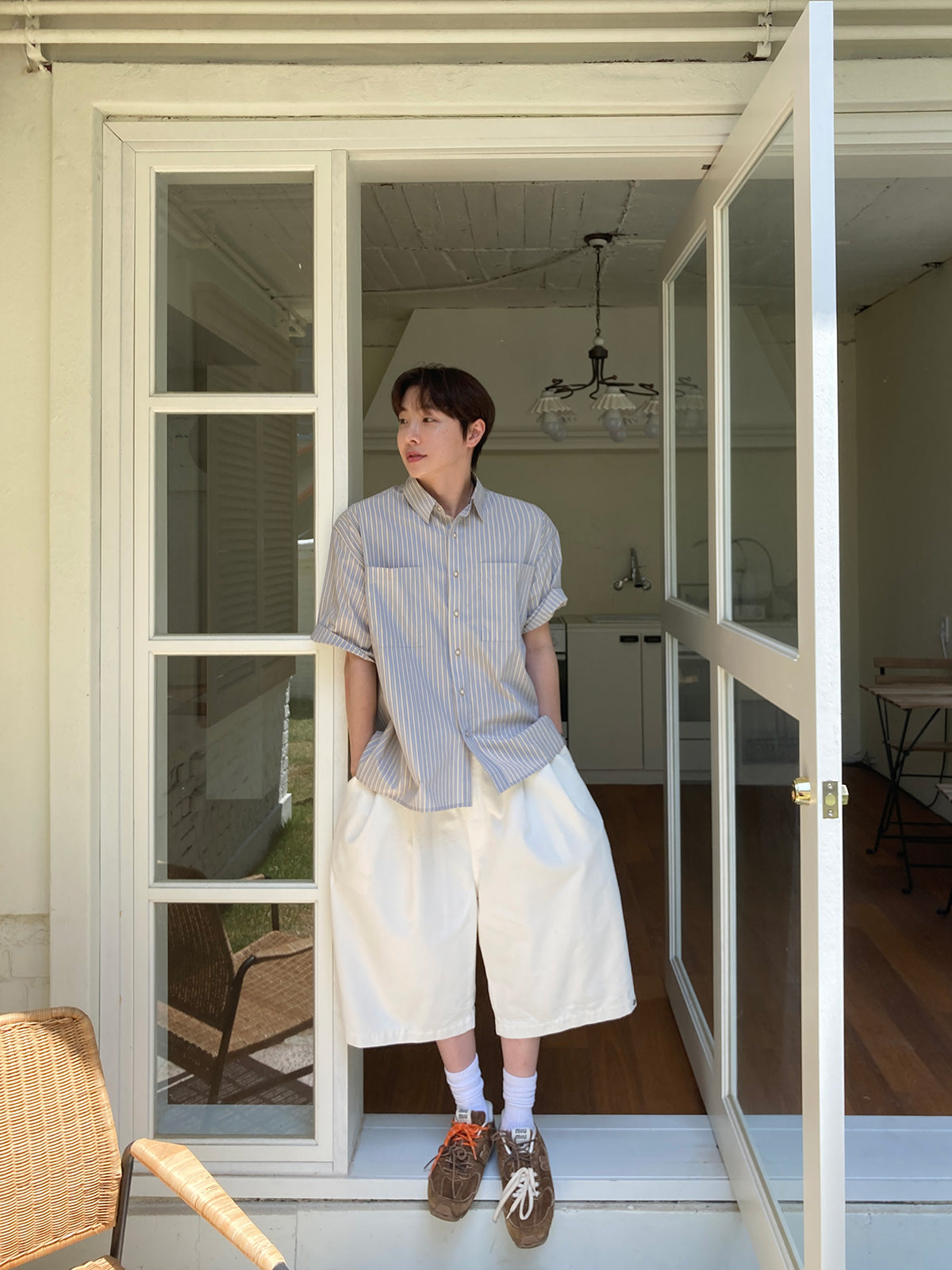 Coastal Stripe Half Shirt