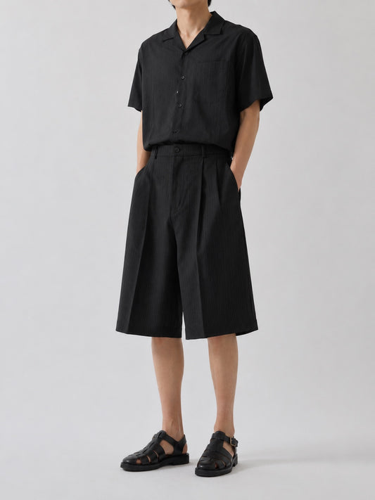 Stripe Bermuda Pants