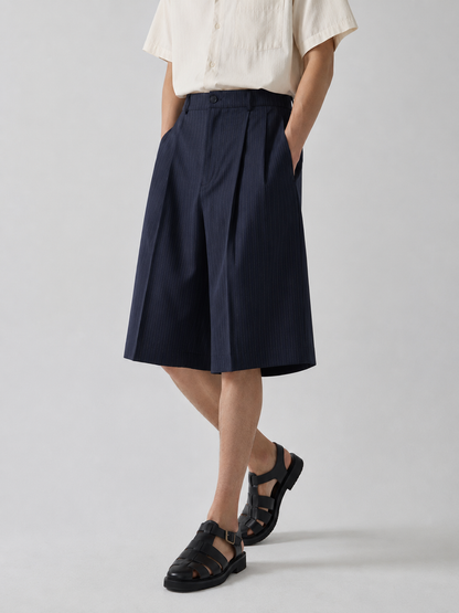 Stripe Bermuda Pants