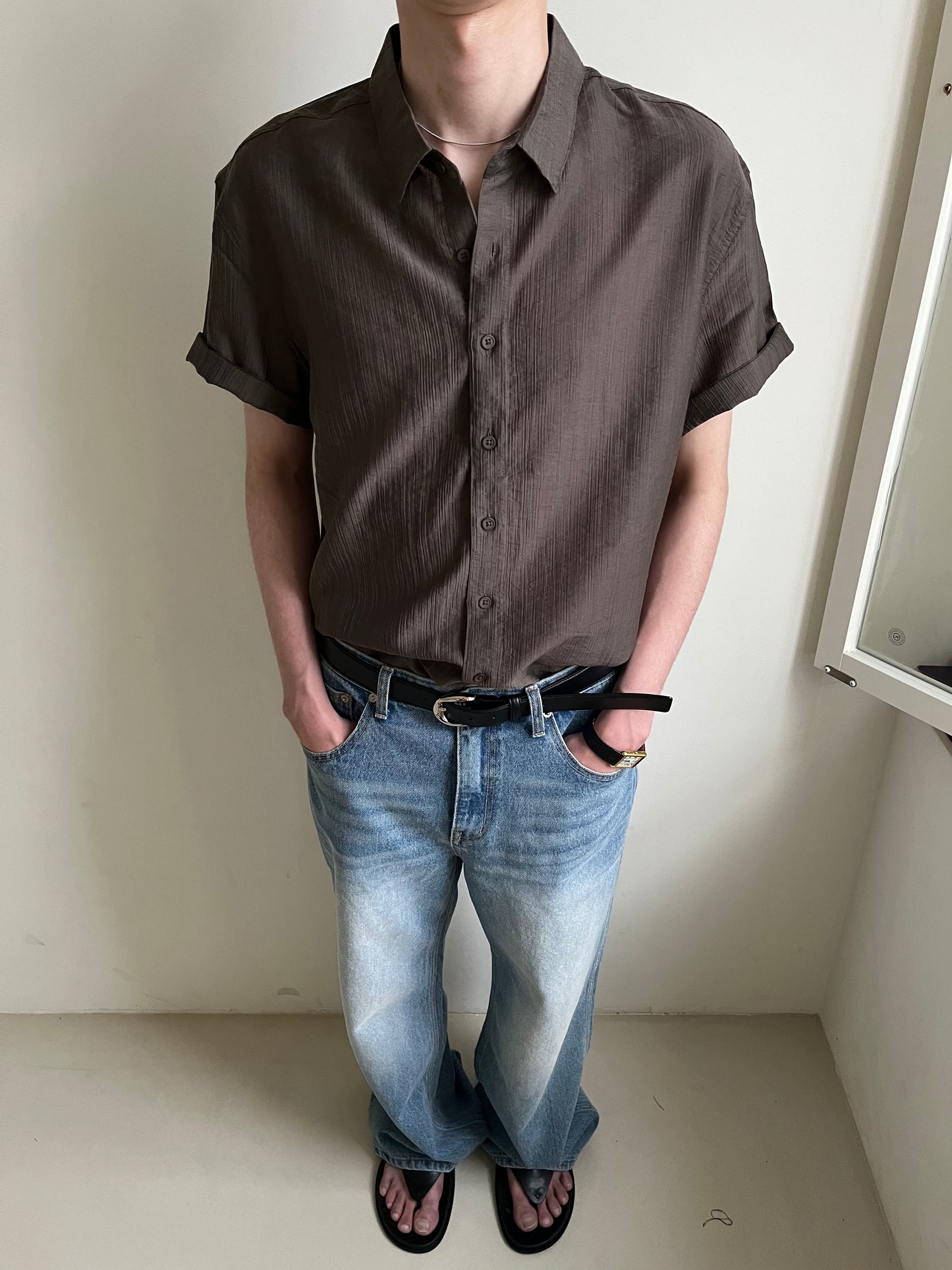 Viscose Semi Crop Shirt