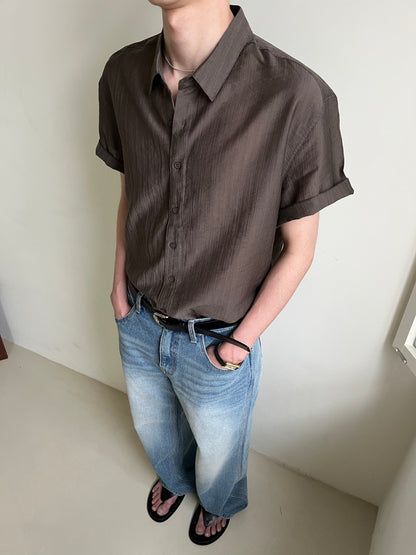 Viscose Semi Crop Shirt