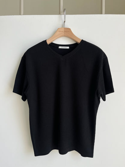 Soft Ribbed V-Neck Tee