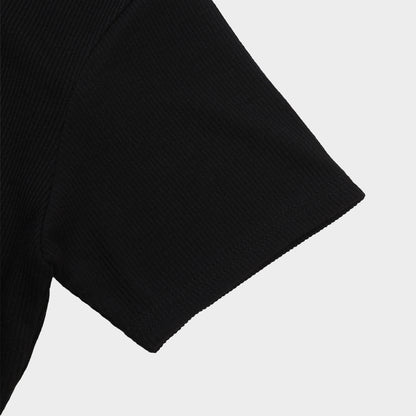 Soft Ribbed V-Neck Tee