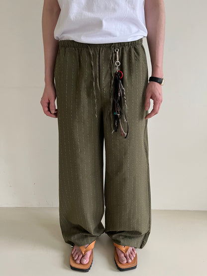 Linen Stripe String Pants