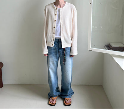 Linen Round Cardigan