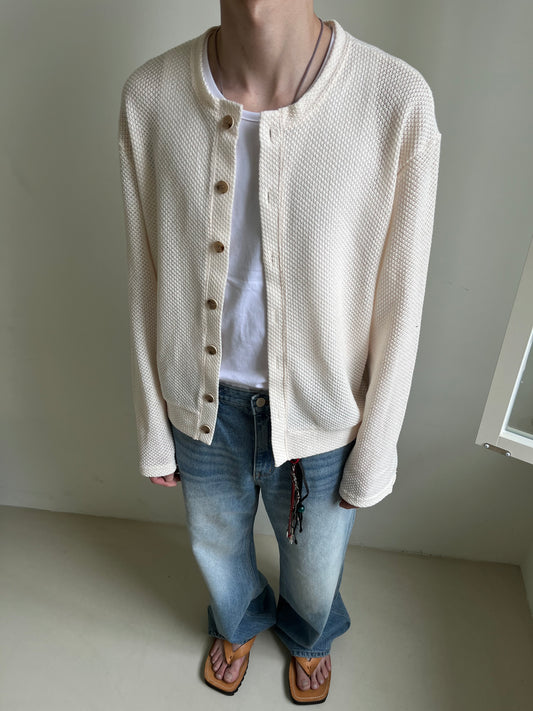 Linen Round Cardigan
