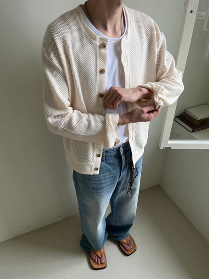Linen Round Cardigan