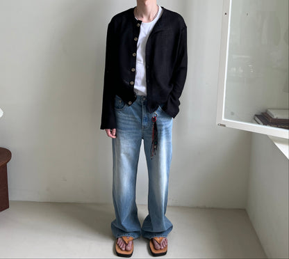 Linen Round Cardigan