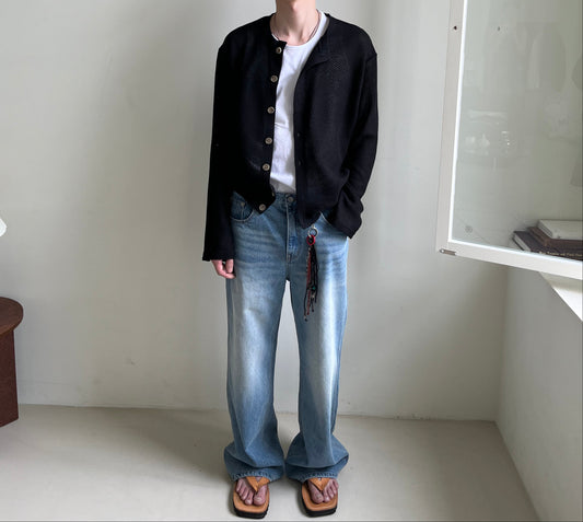 Linen Round Cardigan