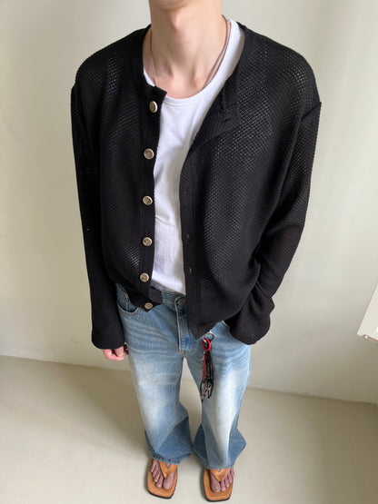 Linen Round Cardigan