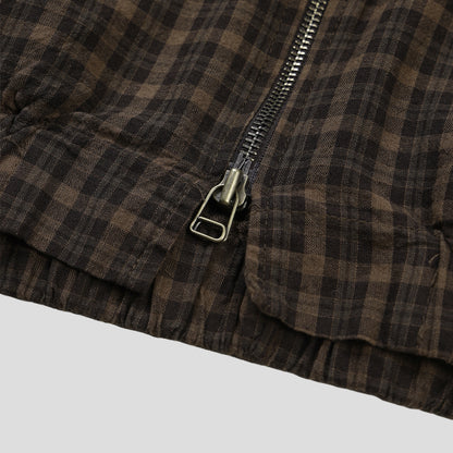 Glen Check Zip-Up Jacket