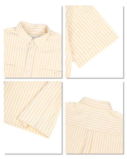 Rest Stripe Box Crop Shirt