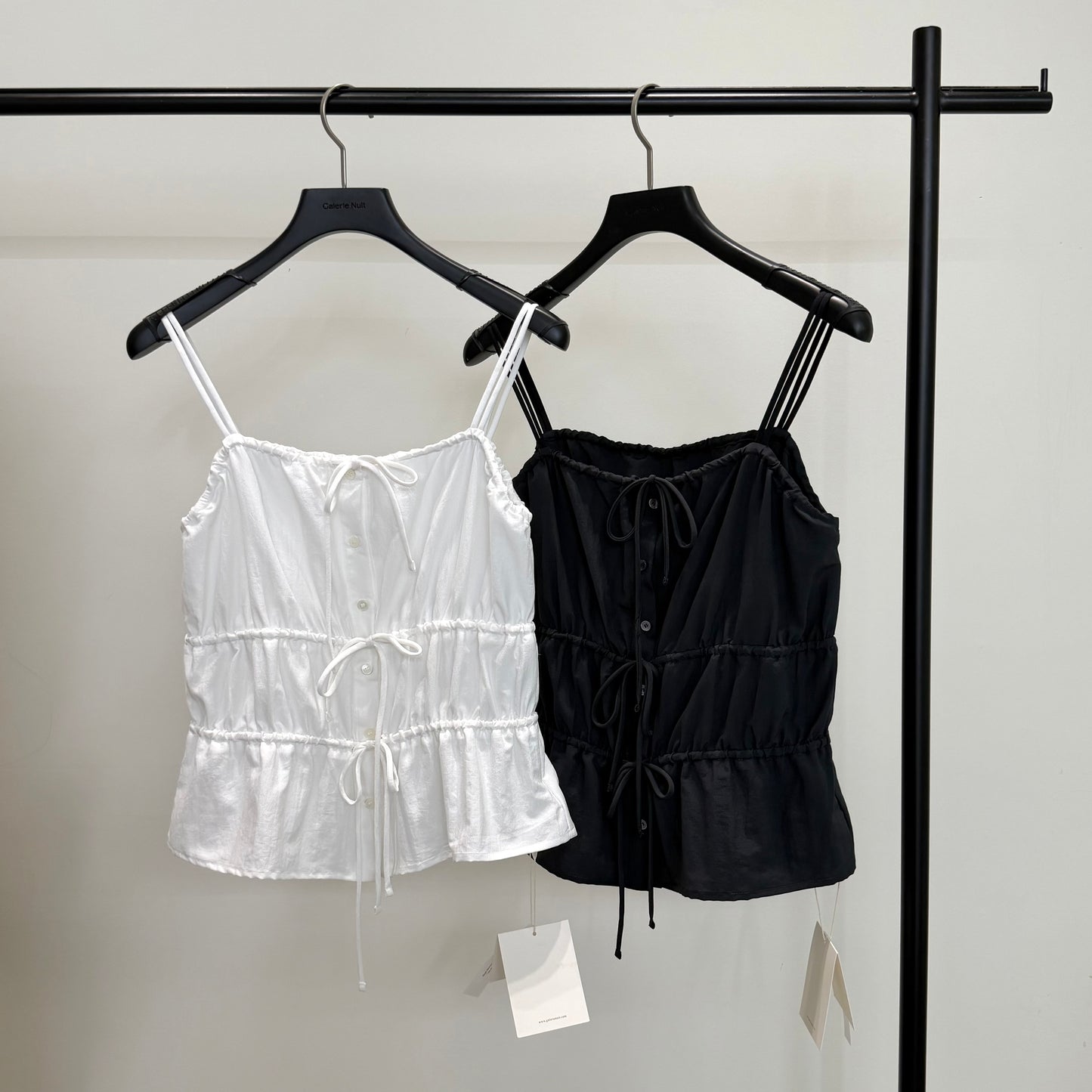 Ribbon Shirring Camisole Top