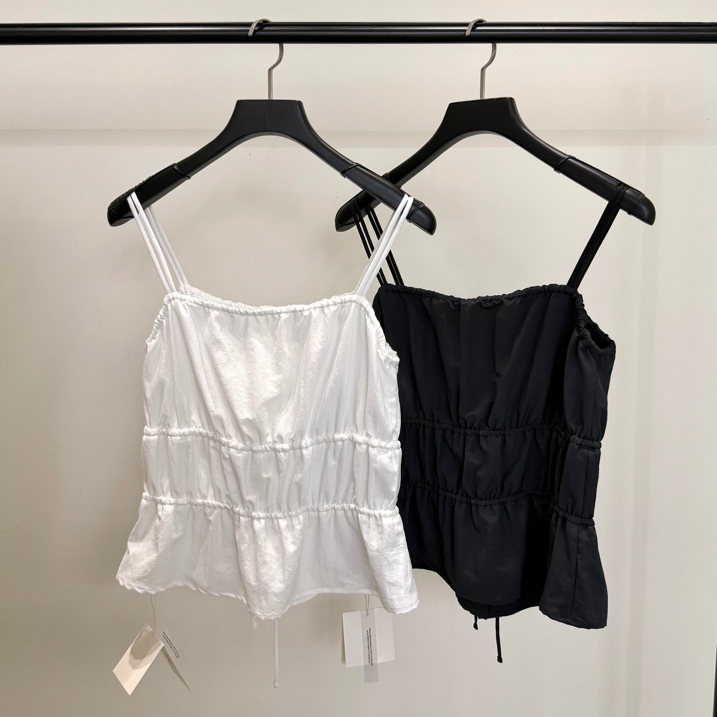 Ribbon Shirring Camisole Top
