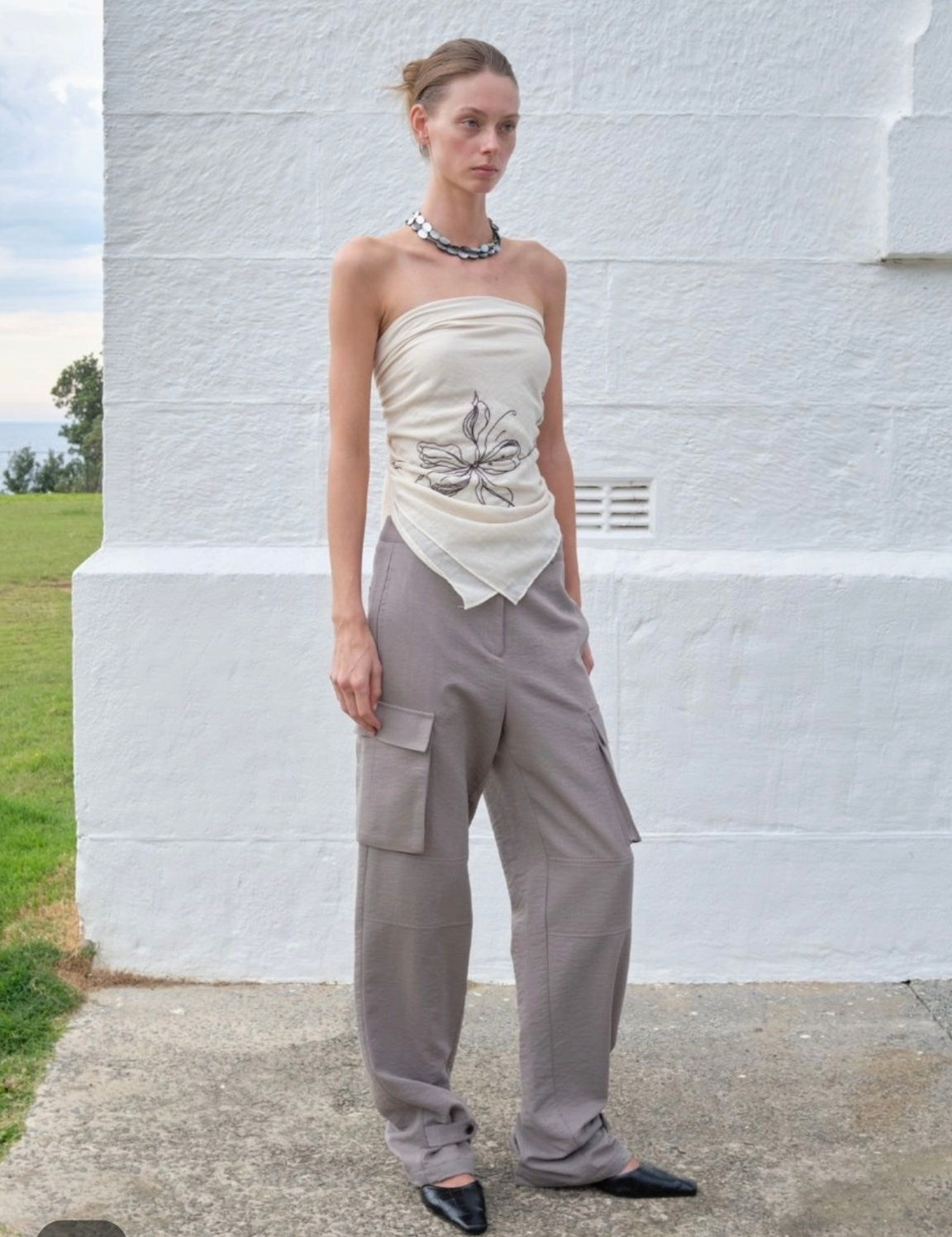 Drawing Scarf Top