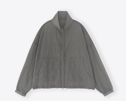 Crease High-Neck Cropped Windbreaker