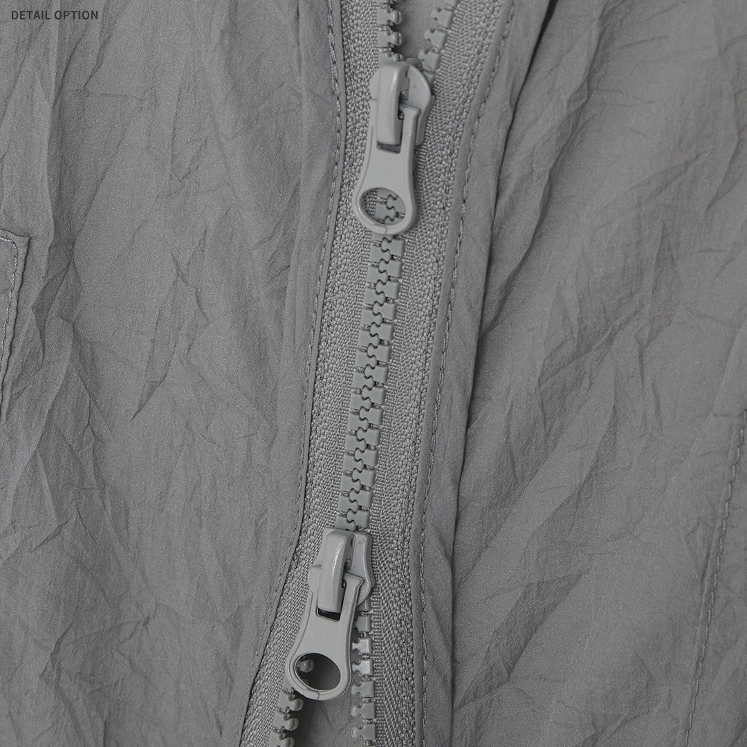Crease High-Neck Cropped Windbreaker