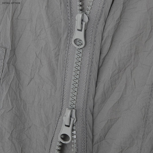 Crease High-Neck Cropped Windbreaker