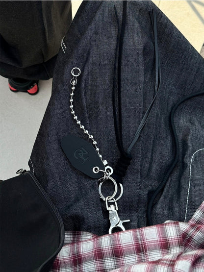 Leather Tassel Keychain