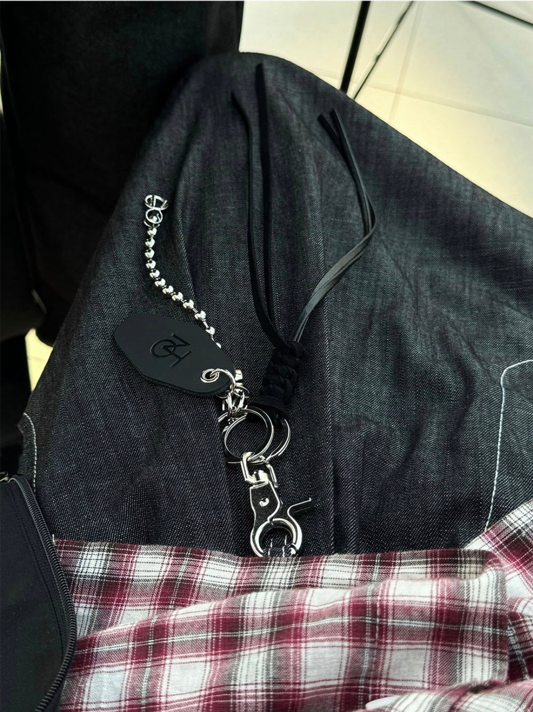 Leather Tassel Keychain