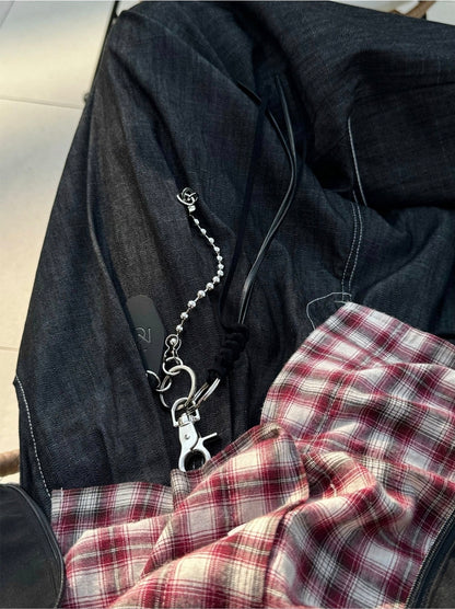 Leather Tassel Keychain
