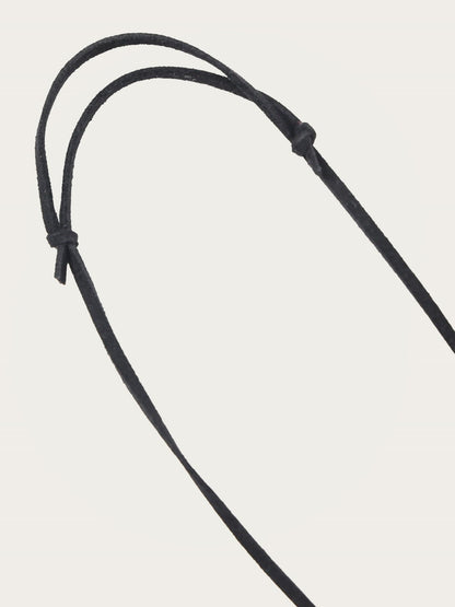 Double Ring Leather Necklace