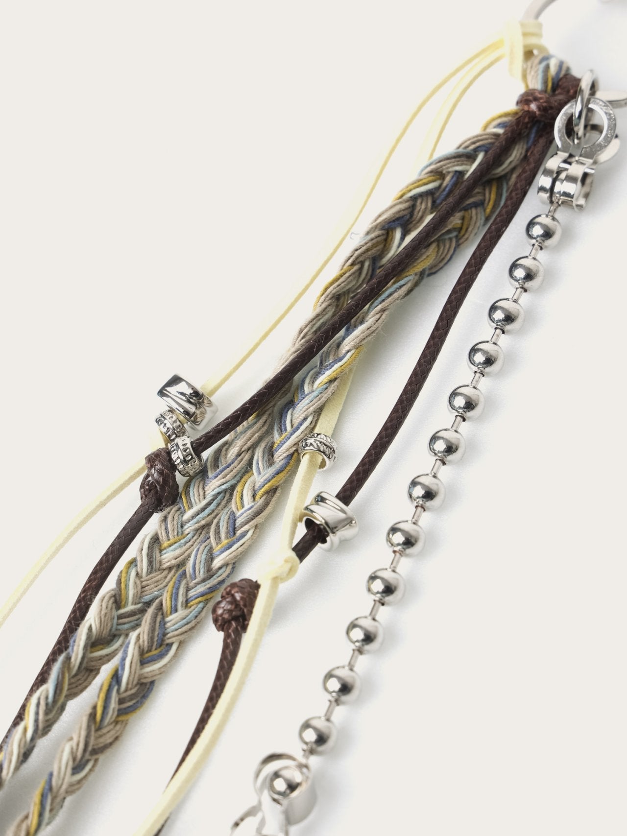 Braided Multi Charm Keyring