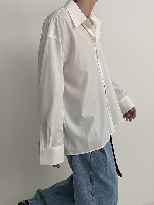 Wide Collar Relaxed Shirt