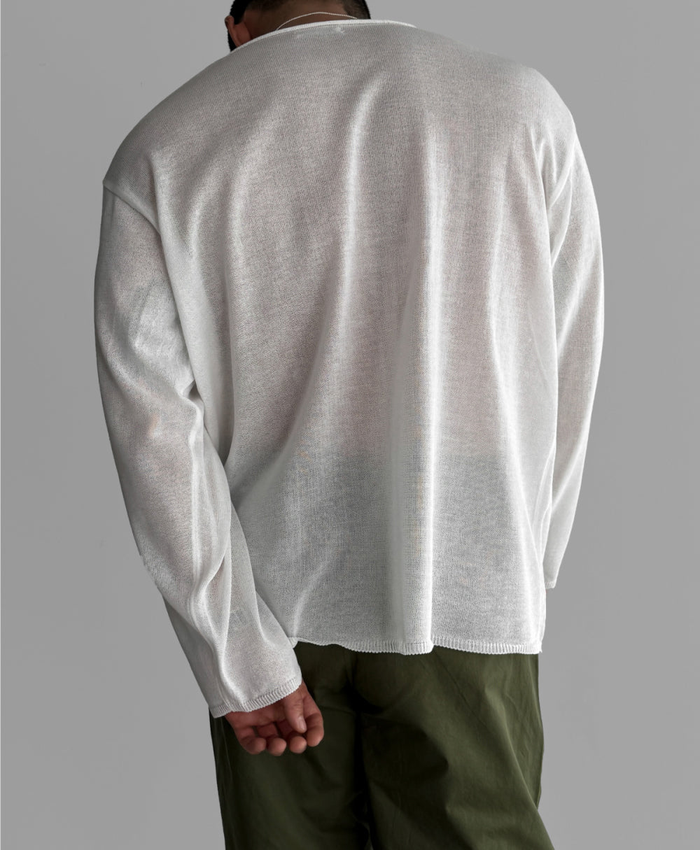 Slick V-Neck Linen Knit