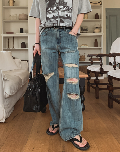 Wims Flare Damage Denim