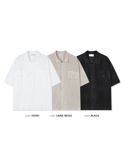 Mesh Pleats Shirt
