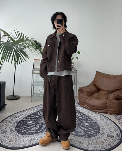 Brown Balloon Pants