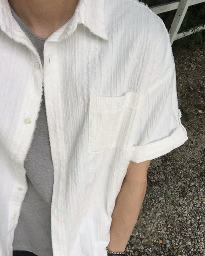 Crinkle Half Sleeve Shirt