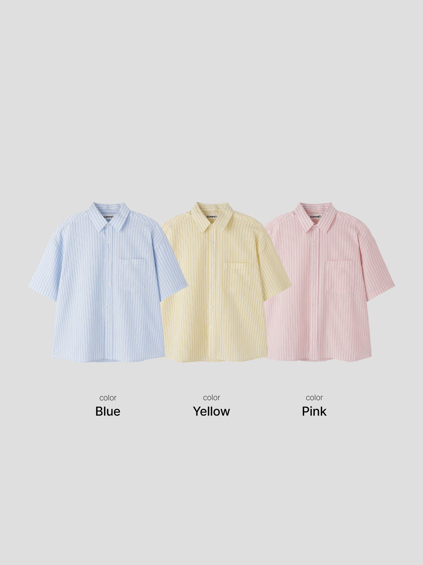 Pastel Stripe Half Shirt