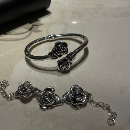Rose Garden Silver Bracelet