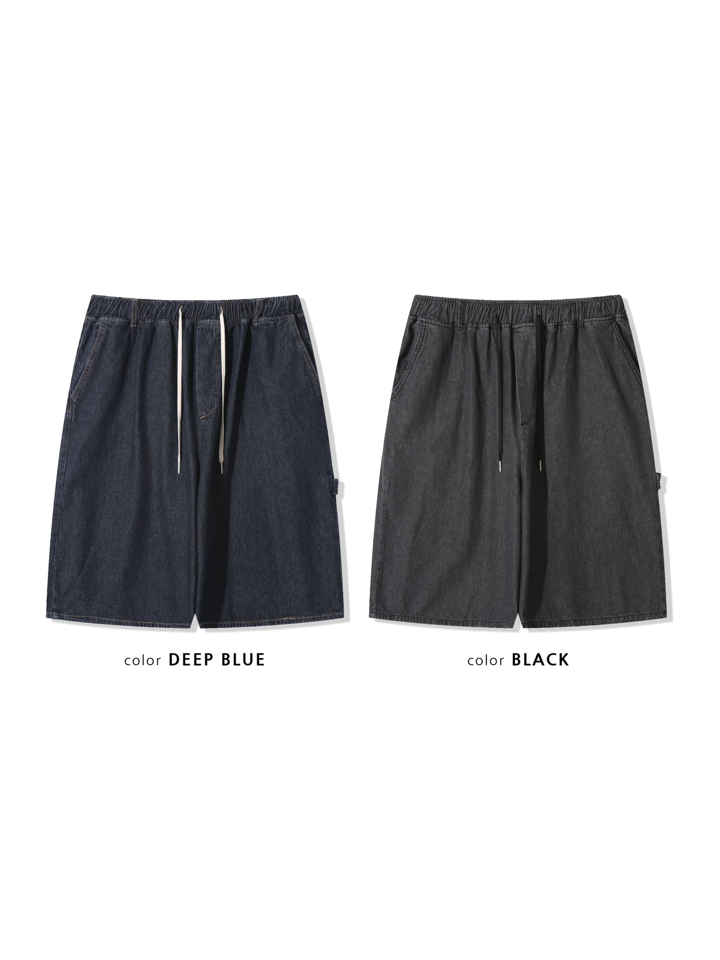 Rib Linen Bermuda Denim Shorts