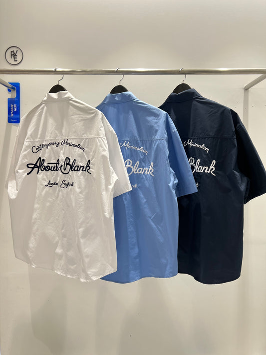 About Blank Embroidery Half Shirt