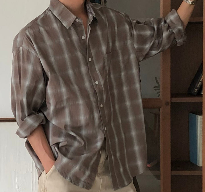 Pigment-Washed Nylon Shirt Jacket