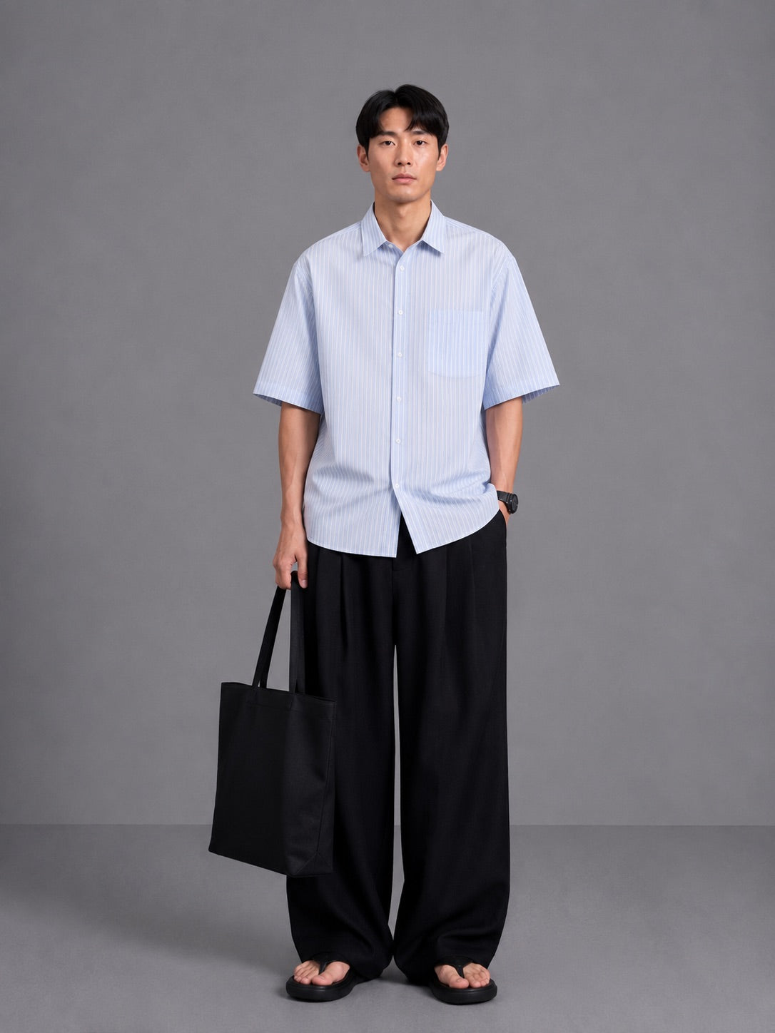 Stripe Half Shirt