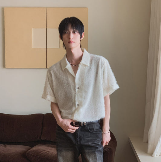 Organza Fringe Half Shirt