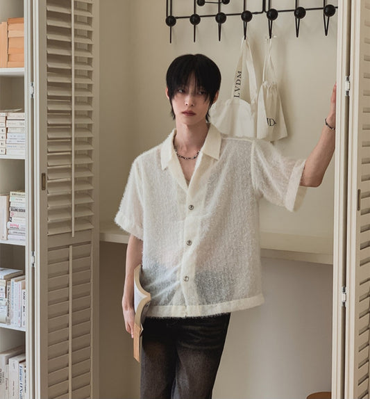 Organza Fringe Half Shirt