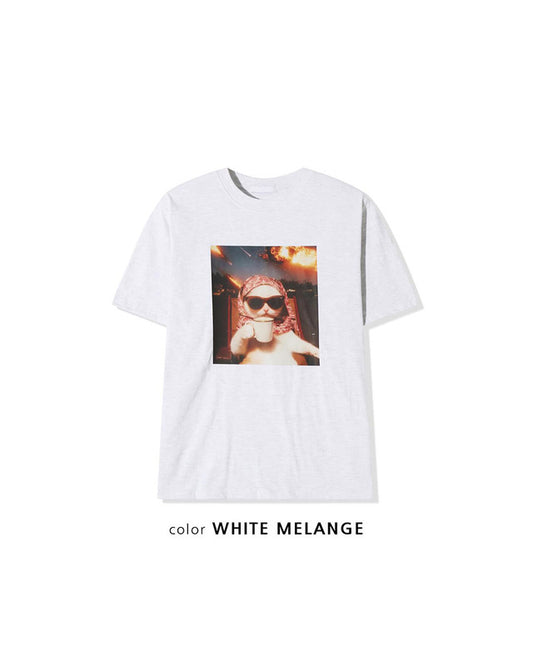 Cat Graphic Ringer T-Shirt