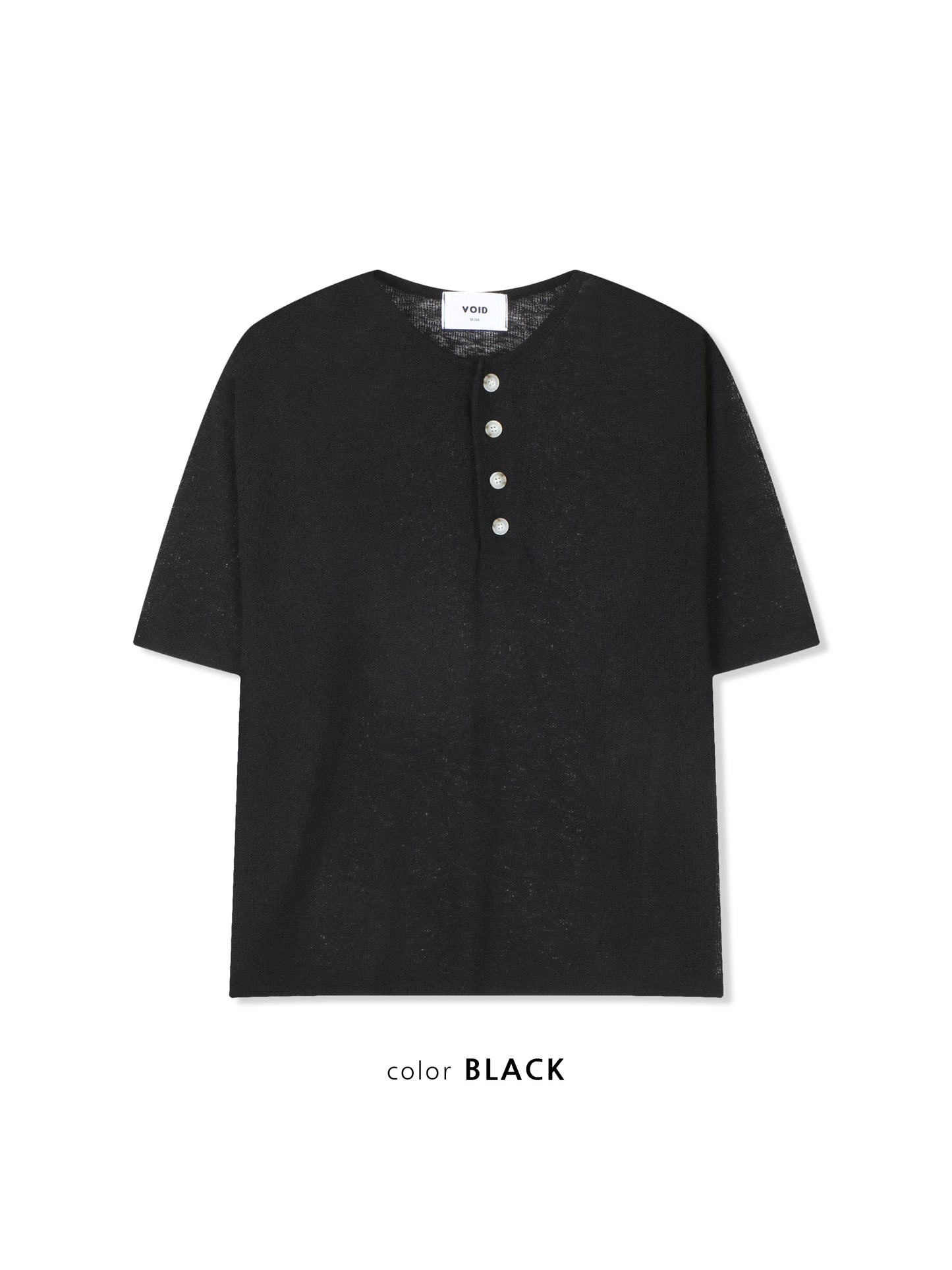 Sheer Henley Knit Tee