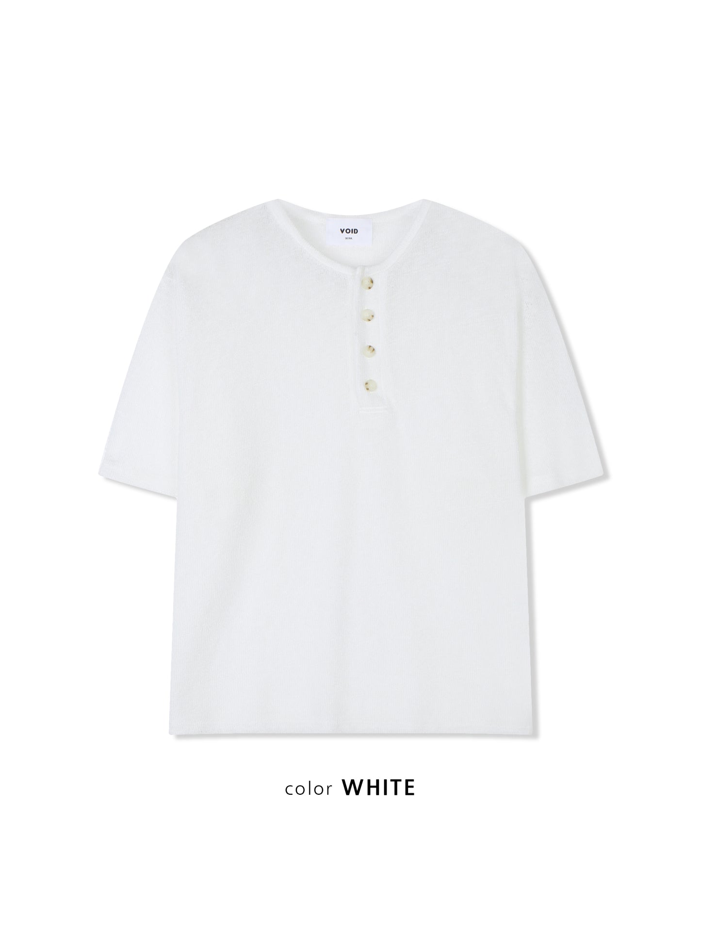 Sheer Henley Knit Tee