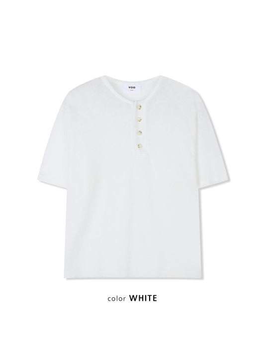 Sheer Henley Knit Tee