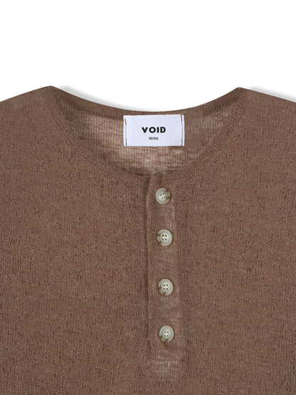 Sheer Henley Knit Tee