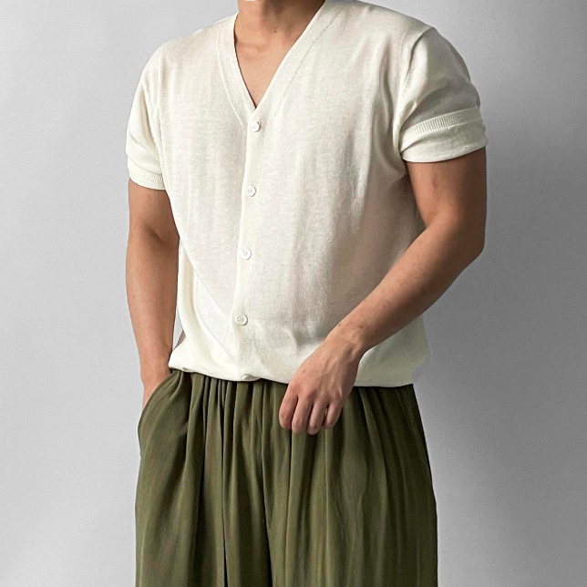 Summer V-Neck Knit Cardigan