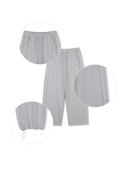 Carat Embroidery Wide Pants